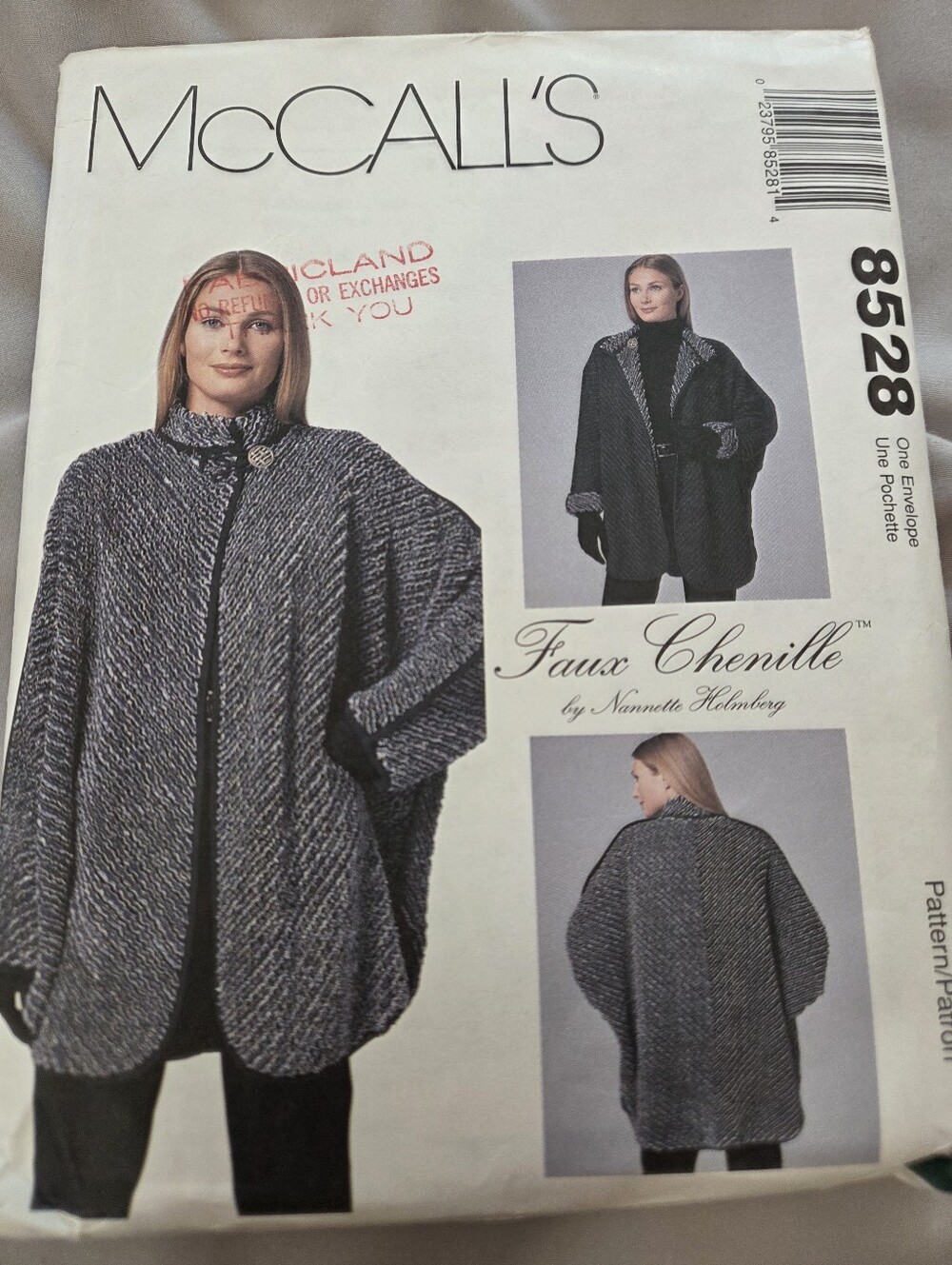 McCall's 8528 Faux Chenille by Nannette Holmberg Sewing Pattern